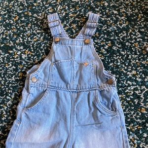 Short denim overall for toddler boy